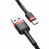 Кабель Baseus Cafule Cable USB For Type-C 3A 0.5m Red+Black