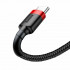Кабель Baseus Cafule Cable USB For Type-C 3A 0.5m Red+Black