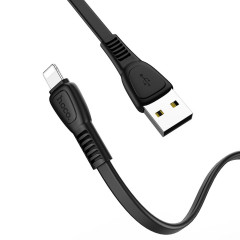 Кабель HOCO X40 USB to iP 2.4A, 1m, TPE, TPE connectors, Black (6931474711656)