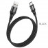 Кабель HOCO X50 USB to Type-C 3A, 1m, nylon, aluminum connectors, Black
