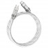 Кабель HOCO U113 Solid 100W silicone charging data cable Type-C to Type-C Silver