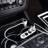 Автомобільний зарядний пристрій HOCO Z13 LCD one-pull-three car charger Silver