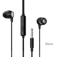 Навушники BOROFONE BM28 Tender sound universal earphones with mic Black (BM28B)