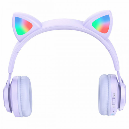 Навушники HOCO W39 Cat ear kids BT headphones Purple