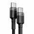 Кабель Baseus Cafule PD2.0 100W flash charging USB Type-C-Type-C cable (20V 5A) 2m Gray+Black
