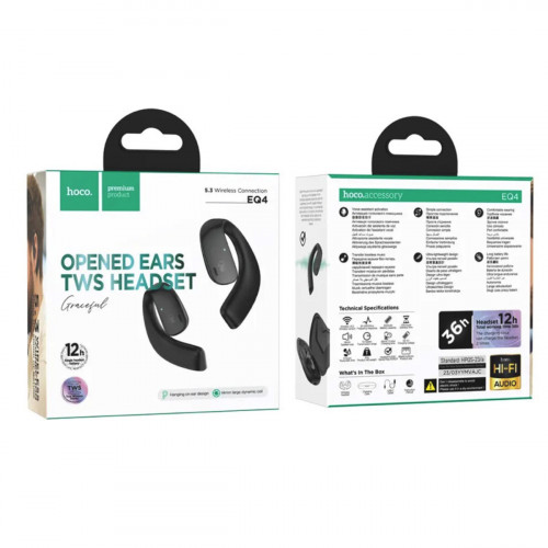 Навушники HOCO EQ4 Graceful true wireless BT headset Black