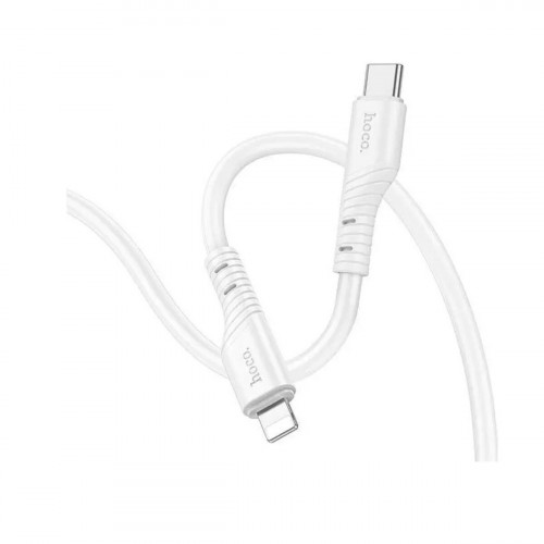 Кабель HOCO X97 Crystal color PD silicone charging data cable iP white