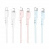 Кабель HOCO X97 Crystal color PD silicone charging data cable iP white