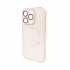 Чохол для смартфона AG Glass Matt Frame Color MagSafe Logo for Apple iPhone 15 Pro Chanel Pink