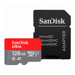 microSDXC (UHS-1) SanDisk Ultra 128Gb class 10 A1 (140Mb/s) (adapter) (SDSQUAB-128G-GN6MA)