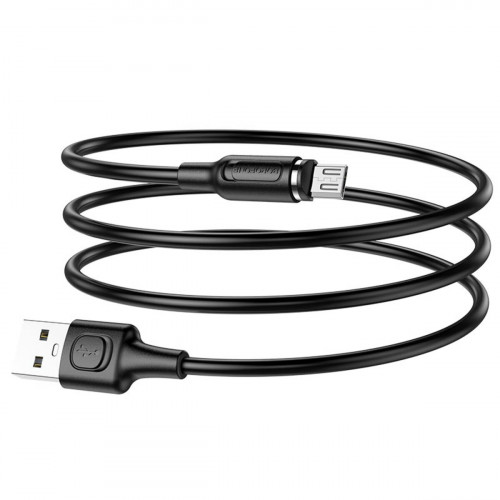 Кабель BOROFONE BX41 USB to Micro 2.4A, 1m, PVC, PVC connectors, magnetic, Black
