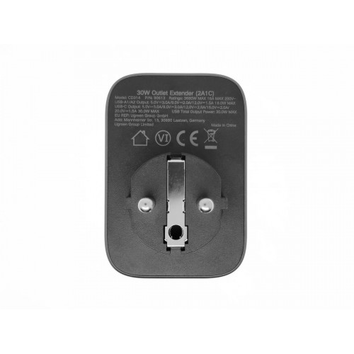 Зарядний пристрій UGREEN CD314 30W Outlet Extender EU (2A1C) (UGR-90613)