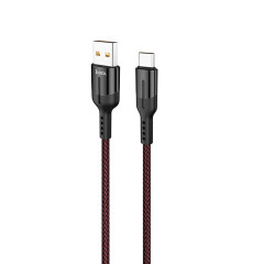 Кабель HOCO U68 Type-C 5A Gusto flash charging data cable Black