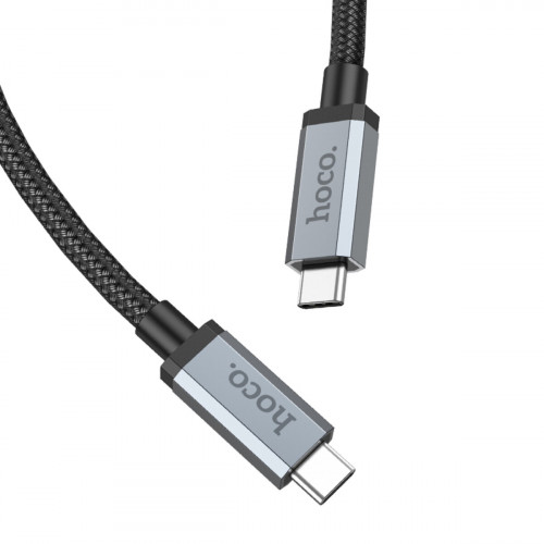Кабель HOCO US06 USB3.2 20Gbps 100W HD high speed data cable(L=2M) Black