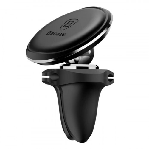 Тримач для мобiльного Baseus Magnetic Air Vent Car Mount Holder with cable clip Black