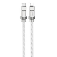 Кабель HOCO U113 Solid PD silicone charging data cable iP Silver (6931474790019)