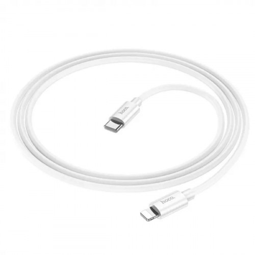 Кабель HOCO X87 Magic silicone PD charging data cable for iP White