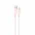 Кабель HOCO X97 Crystal color silicone charging data cable Micro light pink