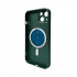 Чохол для смартфона AG Glass Matt Frame Color MagSafe Logo for Apple iPhone 13 Cangling Green