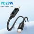 Кабель Essager Enjoy LED Digital Display USB Charging Cable Type C to Lightning 29W 2m black (EXCTL-XYA01-P) (EXCTL-XYA01-P)