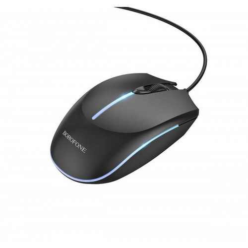Миша BOROFONE BG10 Soaring game luminous wired mouse Black