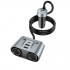 Автомобільний зарядний пристрій HOCO Z51 Establisher 147W(2C3A) 2-in-1 cigarette lighter car charger Metal Gray (6942007600439)