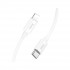 Кабель HOCO X87 Magic silicone PD charging data cable for iP White