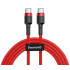 Кабель Baseus Cafule USB Cable Type-C-Type-C 3A 1m Red