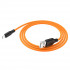 Кабель HOCO X21 Plus USB to iP 2.4A, 1m, silicone, silicone connectors, Black+Orange