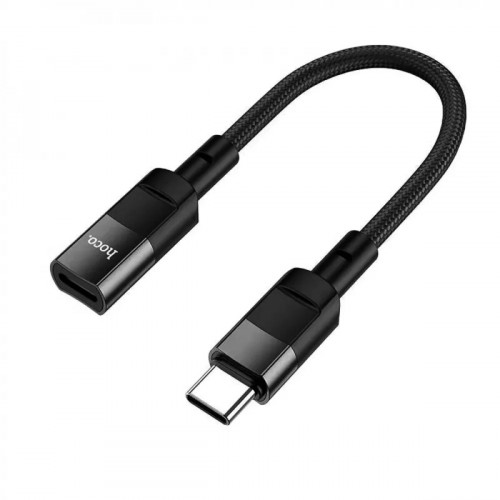 Кабель HOCO U107 Type-C male to iP female adapter cable(L=0.1m) Black