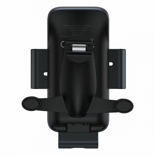 Тримач для мобiльного Baseus Smart Solar Power Wireless Car Mount Electric Holder Black