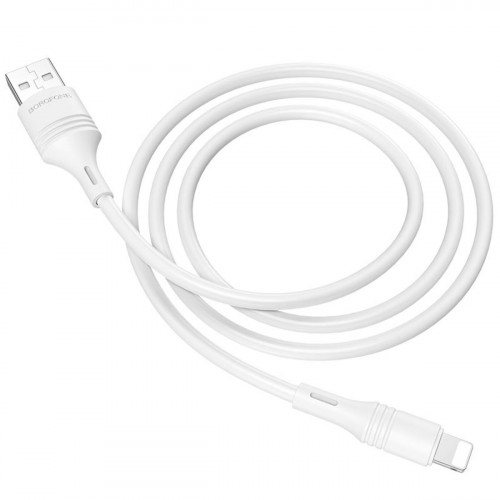 Кабель BOROFONE BX43 USB to iP 2.4A, 1m, PVC, PVC connectors, White