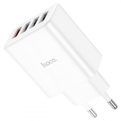 Мережевий зарядний пристрій HOCO C102A Fuerza QC3.0 four-port charger White