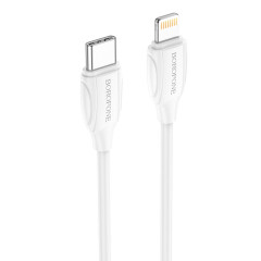 Кабель BOROFONE BX19 Double-speed PD charging data cable for iP 2m White (BX19LPD2W)