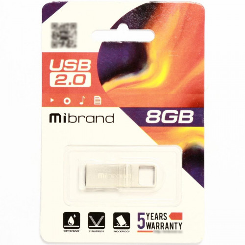 Flash Mibrand USB 2.0 Shark 8Gb Silver