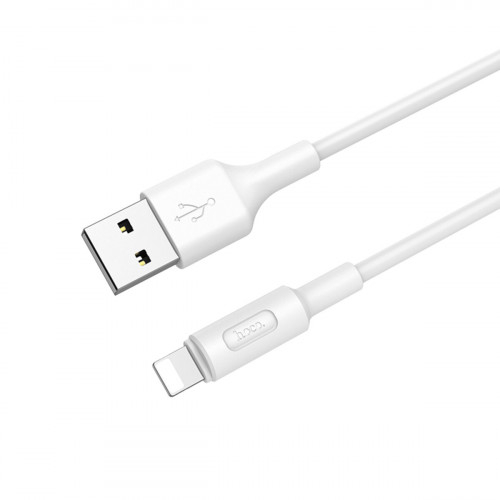 Кабель HOCO X25 USB to iP 2A, 1m, PVC, PVC connectors, White