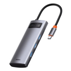 USB-Hub Baseus Metal Gleam Series 5-in-1 Multifunctional （Type-C to HDMI*1+USB3.0*3+PD*1) (CAHUB-CX0G)