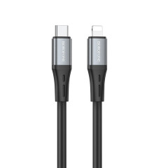 Кабель BOROFONE BX88 Solid PD silicone charging data cable for iP Black (BX88LPB)