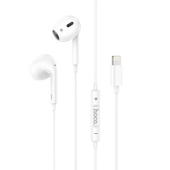 Навушники HOCO M1 Max crystal earphones for iP with mic White (6931474754684)