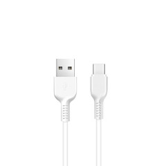 Кабель HOCO X20 USB to Type-C 3A, 2m, PVC, TPE connectors, White (6957531068914)