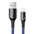 Кабель Baseus C-shaped Light Intelligent power-off Cable 2.4A 1M Blue