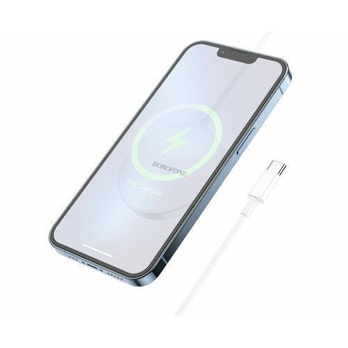 Бездротовий зарядний пристрій BOROFONE BQ17 Original series magnetic wireless fast charger White