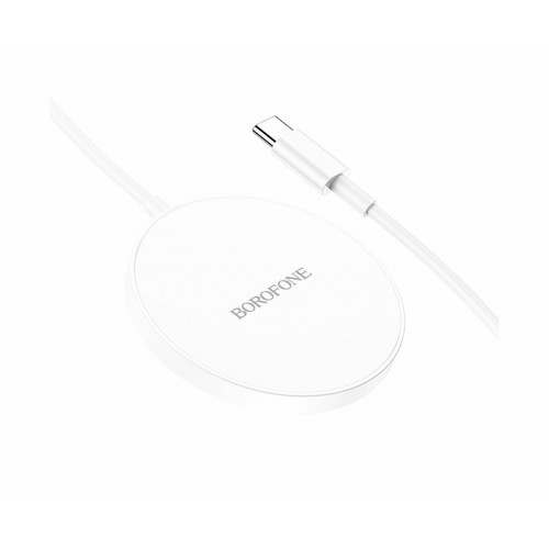 Бездротовий зарядний пристрій BOROFONE BQ17 Original series magnetic wireless fast charger White