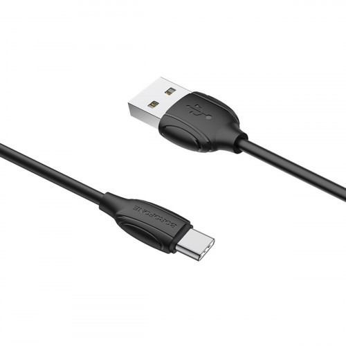 Кабель BOROFONE BX19 USB to Type-C 3A, 1m, PVC, TPE connectors, Black