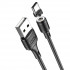 Кабель HOCO X52 USB to Type-C 3A, 1m, PVC, PVC connectors, magnetic, Black