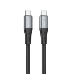 Кабель BOROFONE BX88 Solid 60W silicone charging data cable for Type-C to Type-C Black (BX88CCB)