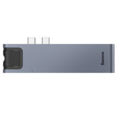 USB-Hub Baseus Thunderbolt C+Pro Seven-in-one smart HUB docking station Grey (CAHUB-L0G)