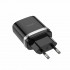 Мережевий зарядний пристрій HOCO C12Q Smart QC3.0 charger Black