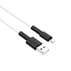 Кабель BOROFONE BX31 USB to iP 2.4A, 1m, silicone, TPE connectors, White