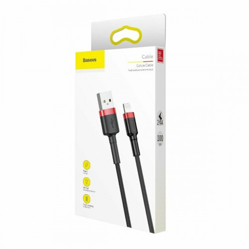 Кабель Baseus Cafule Cable USB For Lightning 1.5A 2m Red+Black